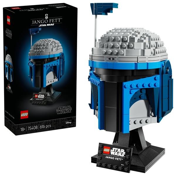 LEGO STAR WARS CASCO DI JANGO FETT KIT DI MODELLISMO CON SUPPORTO TARGHETTA E ANTENNA
