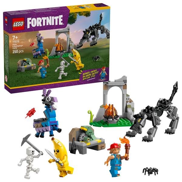 LEGO FORTNITE CAMPO DI BANANITA E STARTER GIOCO CON PERSONAGGIO DEL LUPO E DEL LAMA FALO' E 3 MINIFIGURE