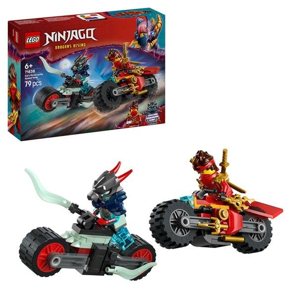 LEGO NINJAGO GARA DI VELOCITÀ SULLA MOTO DI KAI SET CON 2 MOTOCICLETTE E 2 MINIFIGURE