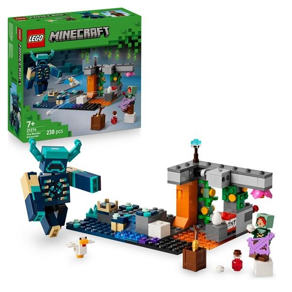 LEGO MINECRAFT L'INCONTRO CON IL SORVEGLIANTE CON MINIFIGURE DEL RANGER SILENTE E MOB SNODABILE
