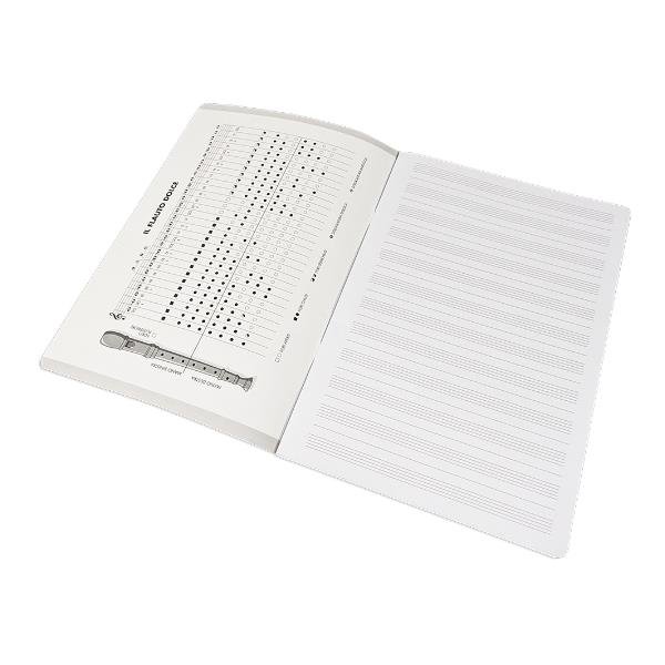 BE MORE ALBUM MUSICA 90 GR 210X297 mm A4 16 FOGLI RIGATURA PENTAGRAMMA TURCHESE CONF 10 Pz.