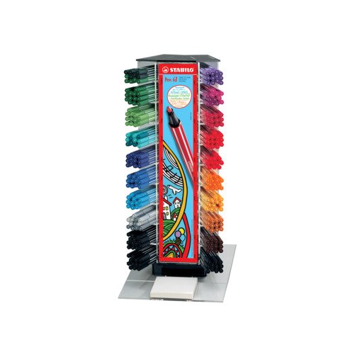 STABILO Pen 68 - Penna punta in fibra - colori assortiti - inchiostro base acqua - 1 mm - medio (pacchetto di 240)