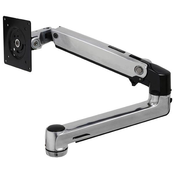Ergotron LX - Componente di montaggio (braccio snodato, flangia di serraggio, estensione) - Tecnologia brevettata Constant Force - per display LCD - alluminio lucidato con inserti neri - dimensione schermo: fino a 40" - base di montaggio da tavolo
