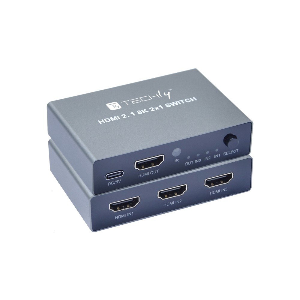 Techly IDATA HDMI-2138KT Switch HDMI 2.1 3x1 8K60Hz …