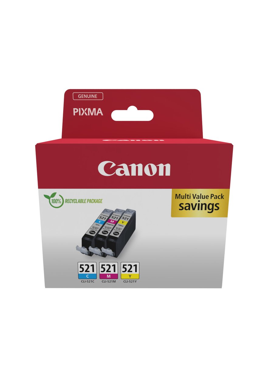 Canon CLI-521 C/M/Y Multi pack - Confezione da …