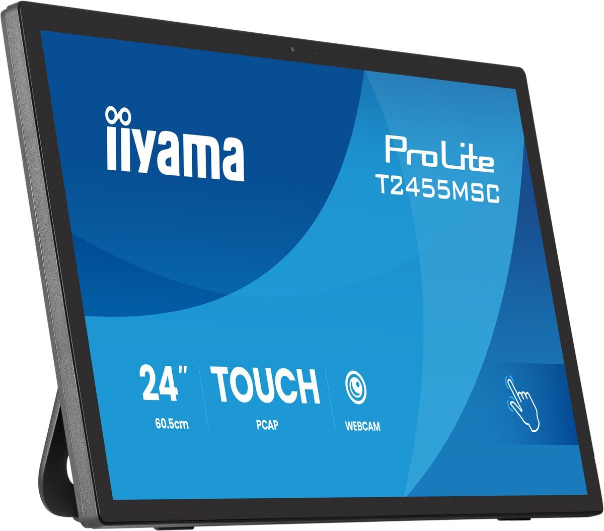 iiyama T2455MSC-B2 Monitor Touch ProLite 24" IPS FHD PCAP 10 punti 120Hz USB 3.0 Telecamera Microfono HDMI DP