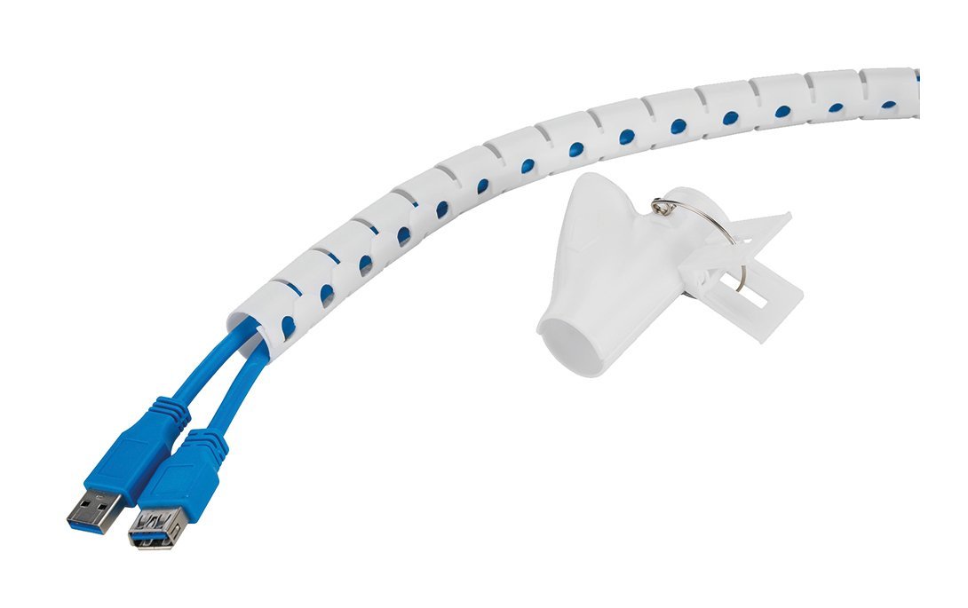 Neomounts ADS06-141WH organizer per cavi Scrivania Guaina intrecciata per cavi Bianco 1 pz