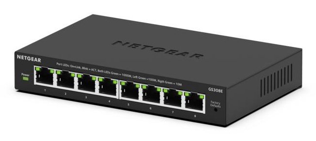 NETGEAR 300 Series SOHO Plus GS308E - Switch - L3 Lite - intelligente - 8 x 10/100/1000