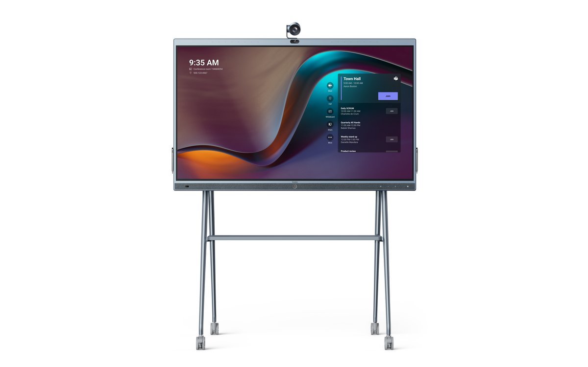 Yealink MeetingBoard Pannello piatto interattivo 165,1 cm (65") LED Wi-Fi 4K Ultra HD Nero Touch screen Processore integrato Android 10