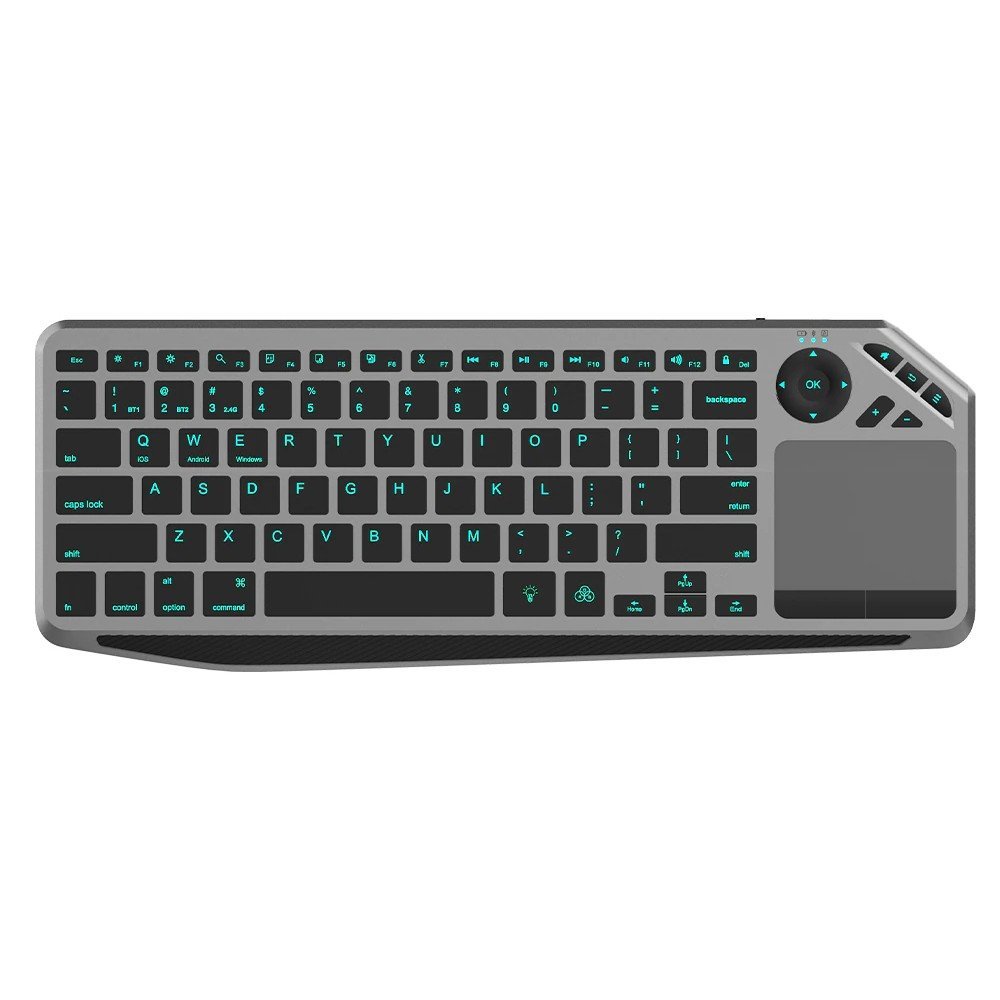 Techly ICTB9801TB Tastiera Wireless Bluetooth 2.4GHz USB con Touchpad LED