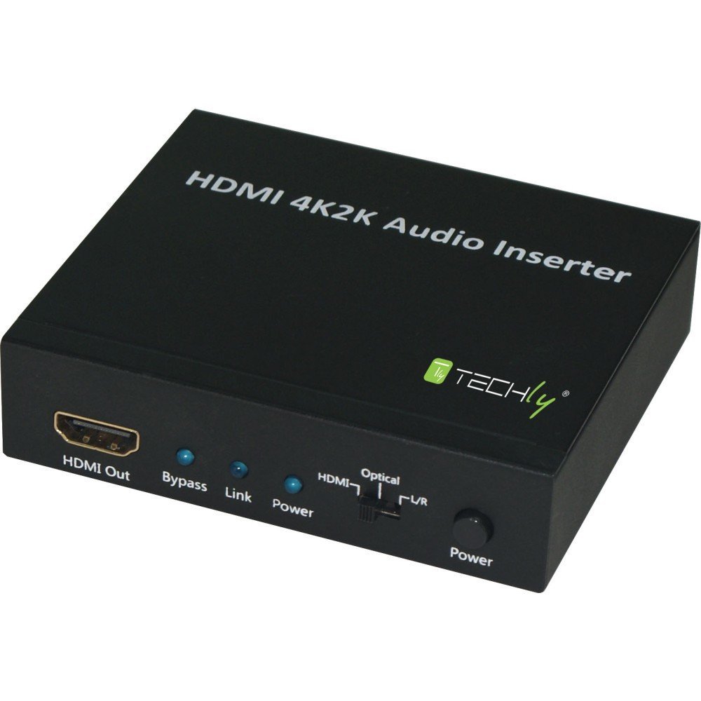 Techly IDATA HDMI-AI4K Inseritore audio SPDIF 5.1CH, analogico 3.5mm 2CH a HDMI 4K30Hz