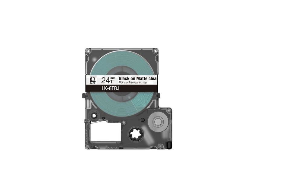 Epson LabelWorks LK-6TBJ - Black on matte clear …