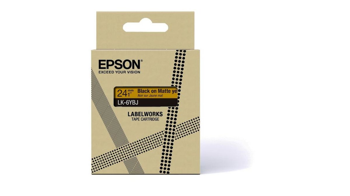 Epson LabelWorks LK-6YBJ - Black on matte yellow …