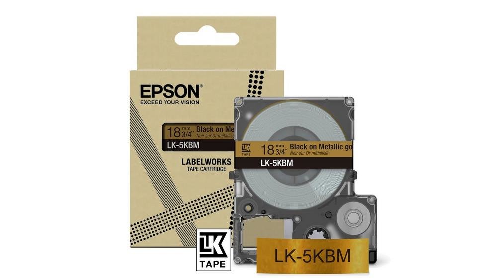 Epson LabelWorks LK-5SBM - Nero su argento metallizzato …