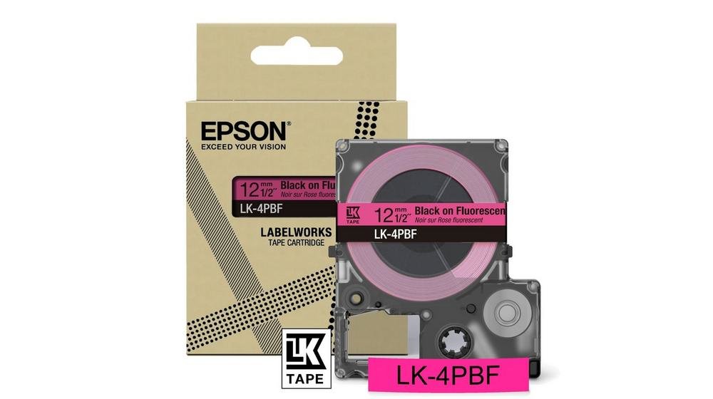 Epson LabelWorks LK-4PBF - Black on fluorescent - …