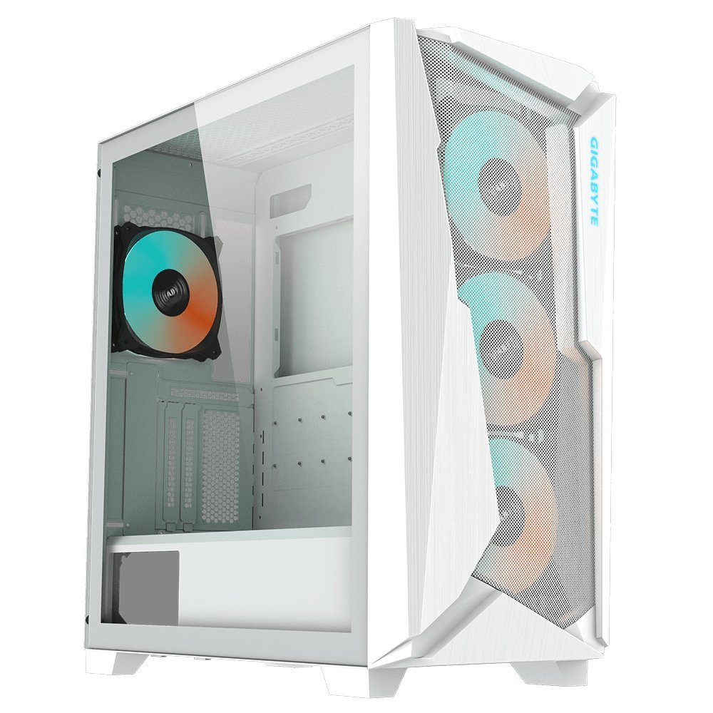 Gigabyte C301 GLASS WHITE computer case Midi Tower Bianco