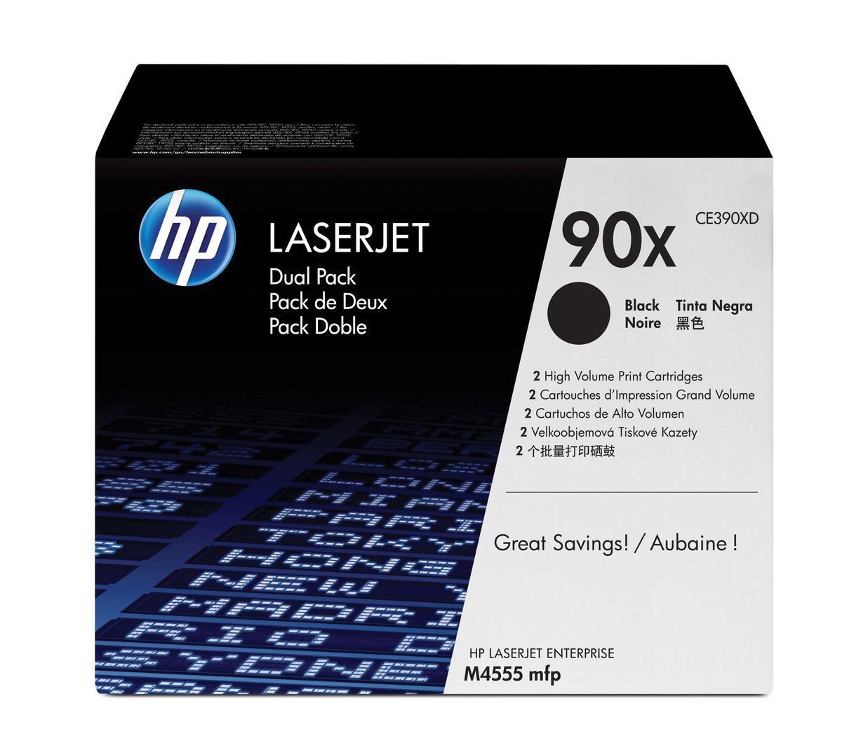 HP Confezione da 2 cartucce originali di Toner nero ad alta capacita LaserJet 90X
