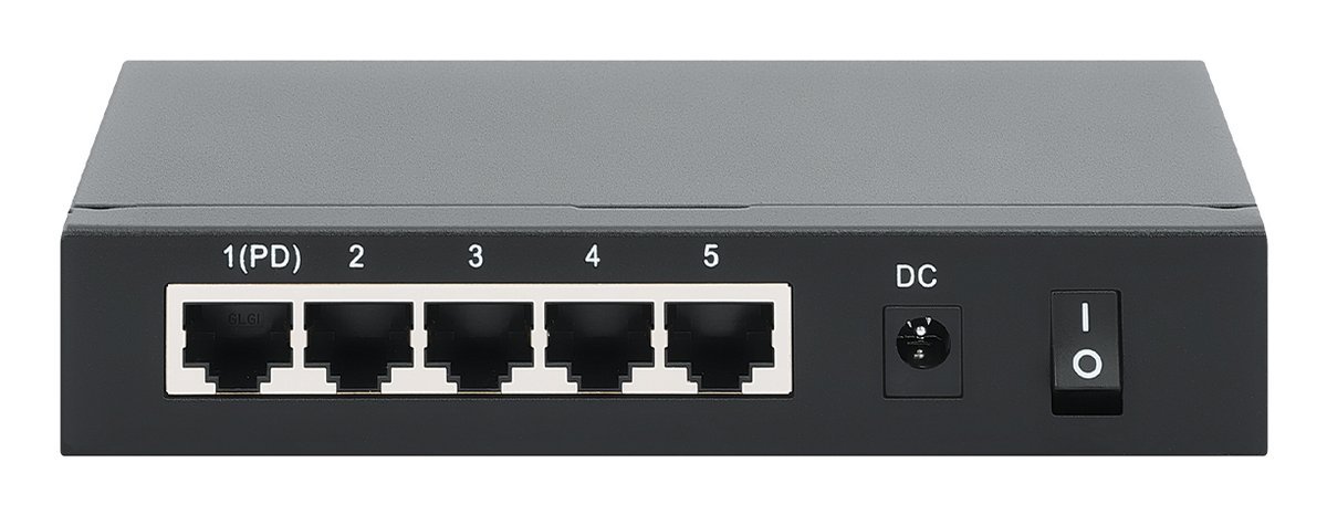 Intellinet PoE-Powered 5x Gigabit Gigabit Ethernet (10/100/1000) Supporto Power over Ethernet (PoE) Nero