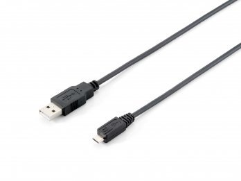 EQUIP 128523 CAVO USB 2.0 DA USB-A A MICRO-USB MASCHIO/MASCHIO 1.8 MT NERO