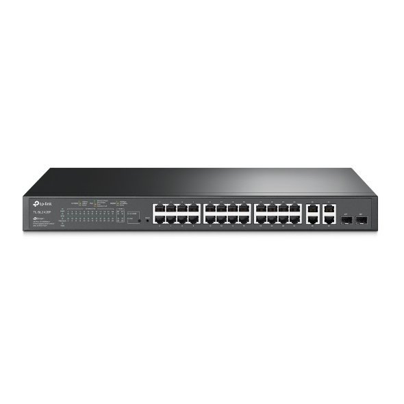 TP-Link JetStream TL-SL2428P switch di rete Gestito L2 Fast Ethernet (10/100) Supporto Power over Ethernet (PoE) 1U Nero