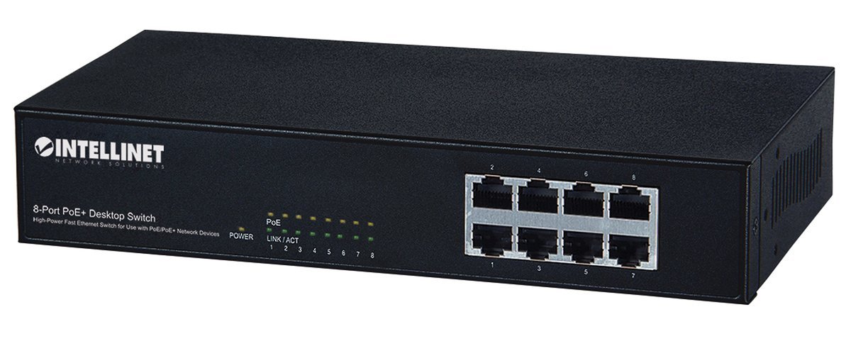 Intellinet 560764 Switch 10/100 8 porte 8PoE ATAF