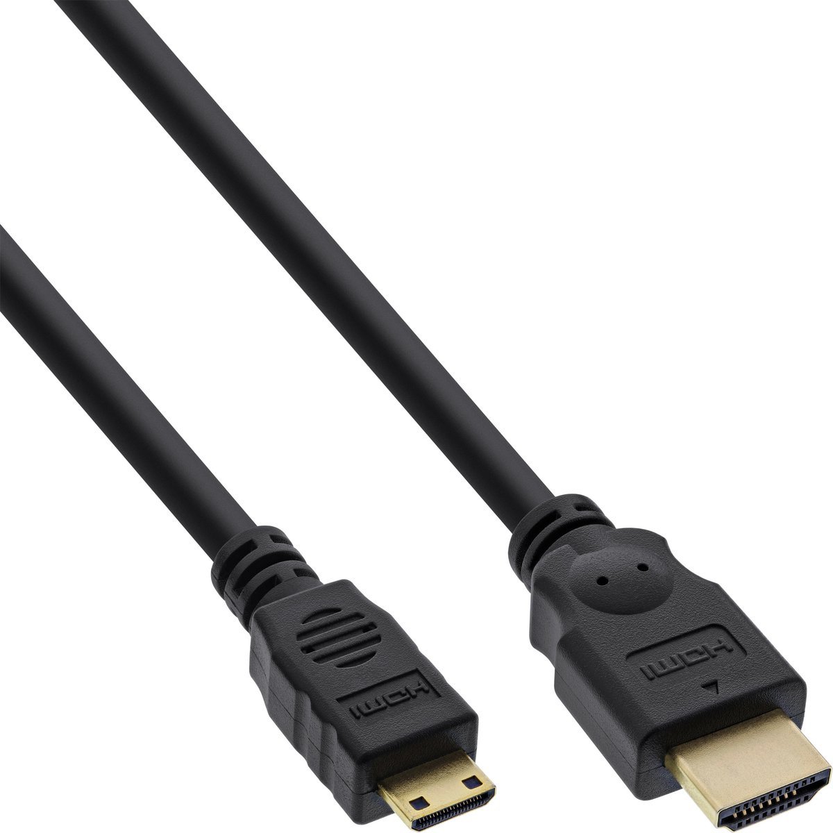 InLine Cavo HDMI / Mini HDMI High Speed 19pin Type-A a Type-C - Contatti dorati, nero, 5m