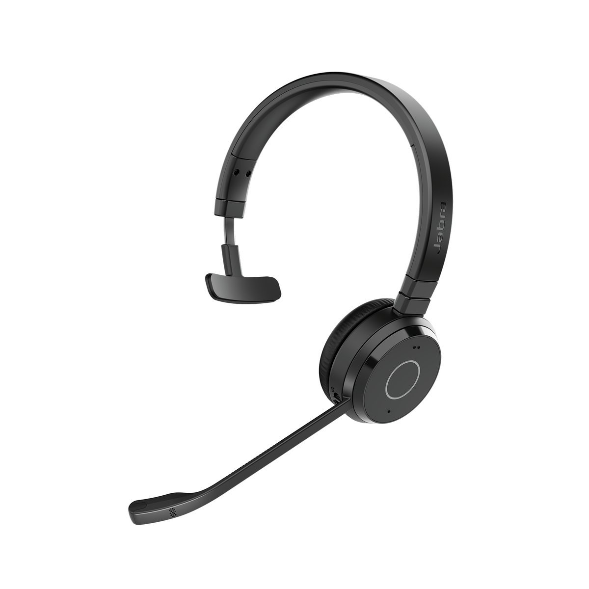 Jabra Evolve 65 TE Mono - Cuffie con microfono - over ear - Bluetooth - senza fili - USB-A tramite adattatore Bluetooth - isolamento dal rumore - Certificato per i team Microsoft