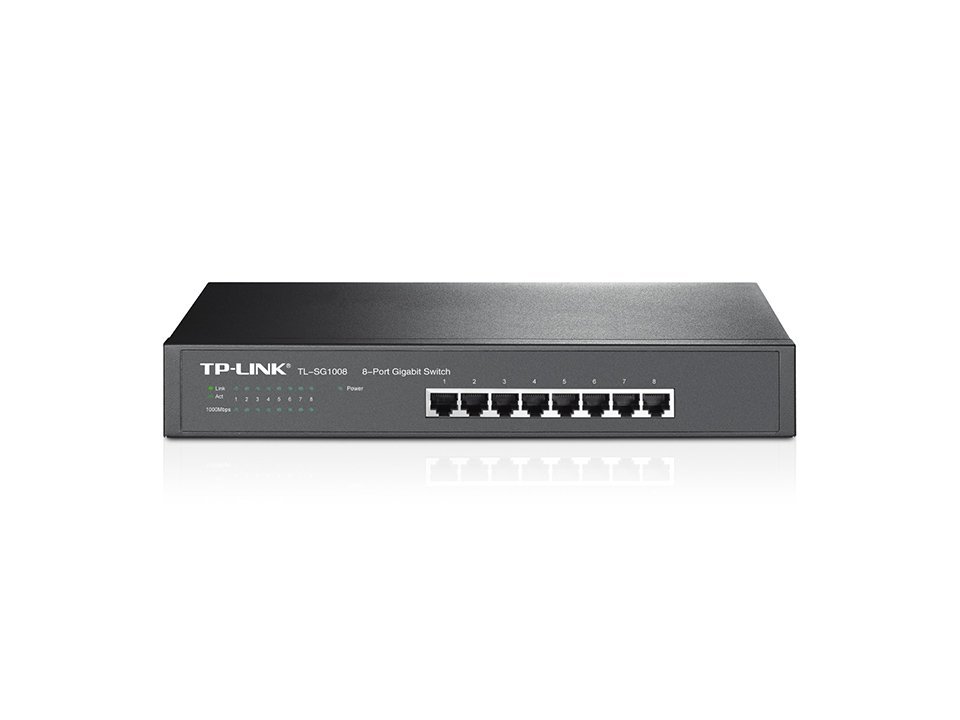 TP-LINK TL-SG1008 Non gestito Gigabit Ethernet (10/100/1000) Nero