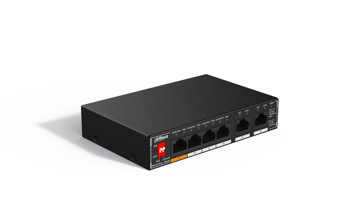 Dahua SG1006P Switch Gigabit PoE non gestito a 6 porte con 4 porte PoE