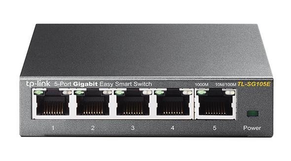 TP-Link TL-SG105E switch di rete Gestito L2 Gigabit Ethernet (10/100/1000) Nero