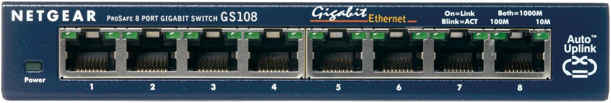 NETGEAR ProSafe 8-Port Gigabit Desktop Switch Non gestito Gigabit Ethernet (10/100/1000) Blu
