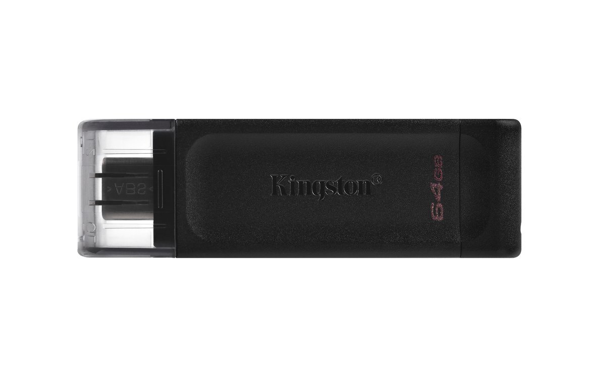 Kingston Pendrive USB-C 3.2 64GB DT70/64GB - <p>Kingston&rsquo;s DataTraveler 70 &egrave; un drive flash USB-C portatile e leggero che offre velocit&agrave; conformi allo standard USB 3.2 Gen 1.</p><p class="MsoNormal"><o:p></o:p></p><p class="MsoNormal">Il drive &egrave; progettato per l&rsquo;impiego con dispositivi USB-C compatibili, come notebook, laptop, tablet e smartphone. Con capacit&agrave; fino a 128 GB, il DataTraveler70 offre tutta la capacit&agrave; necessaria ad espandere lo storag