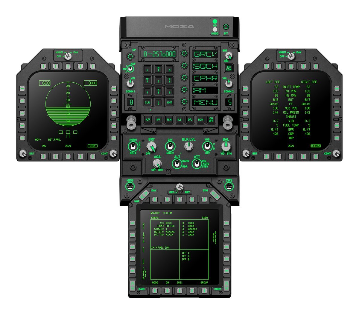 MOZA FMP18 Panel Bundle - Cockpit F/A-18 Modulare per Simulatori di Volo
