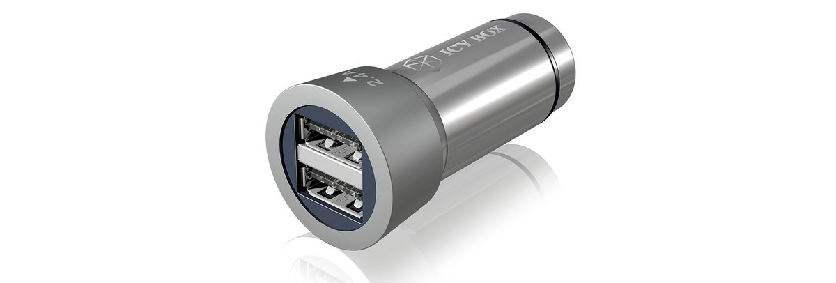 Icy Box IB-CH201 Car Charger con 2 porte USB 2.4A