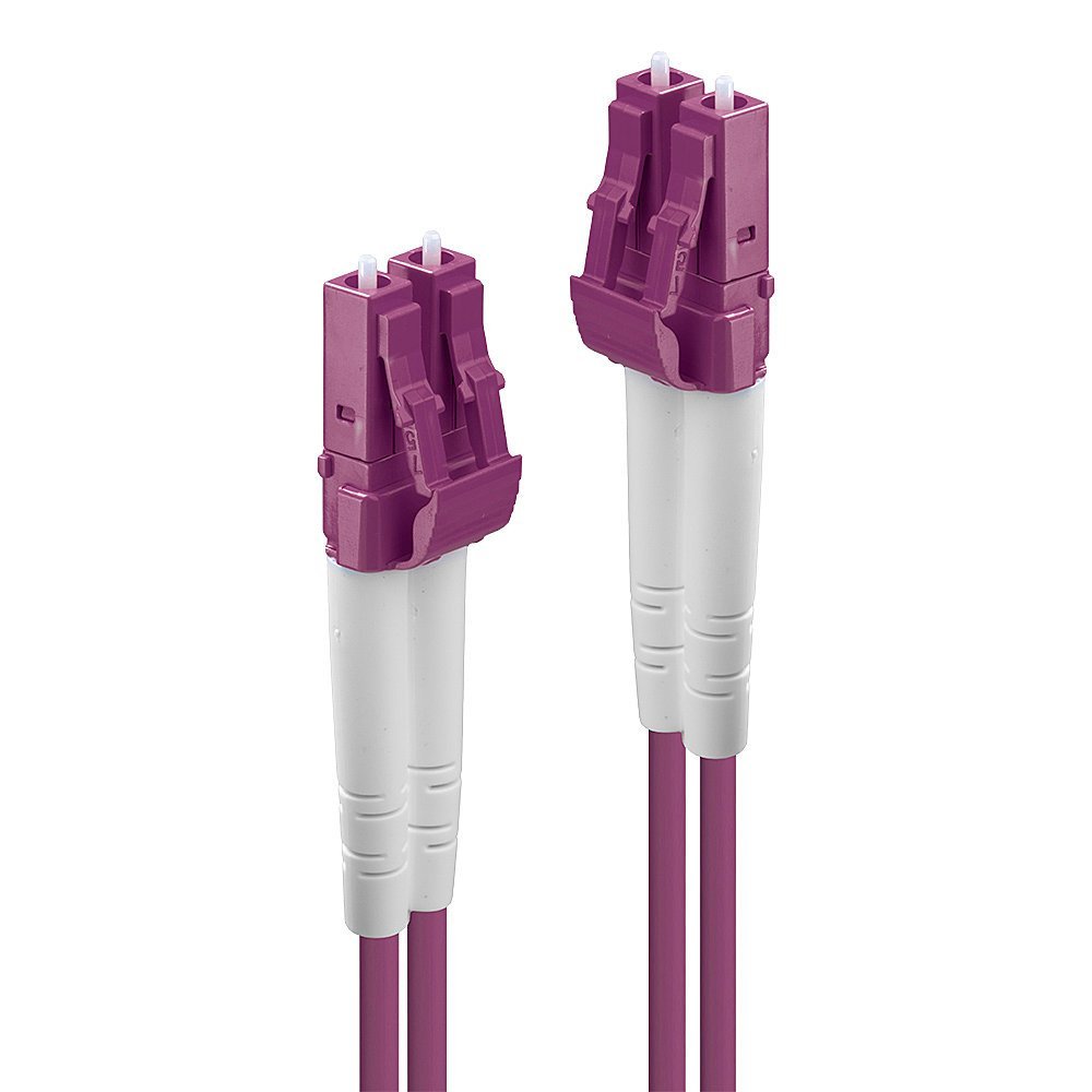 Lindy - Cavo patch - LC multi-mode (M) a LC multi-mode (M) - 2 m - fibra ottica - duplex - 50 / 125 micron - OM4 - senza alogeni - viola