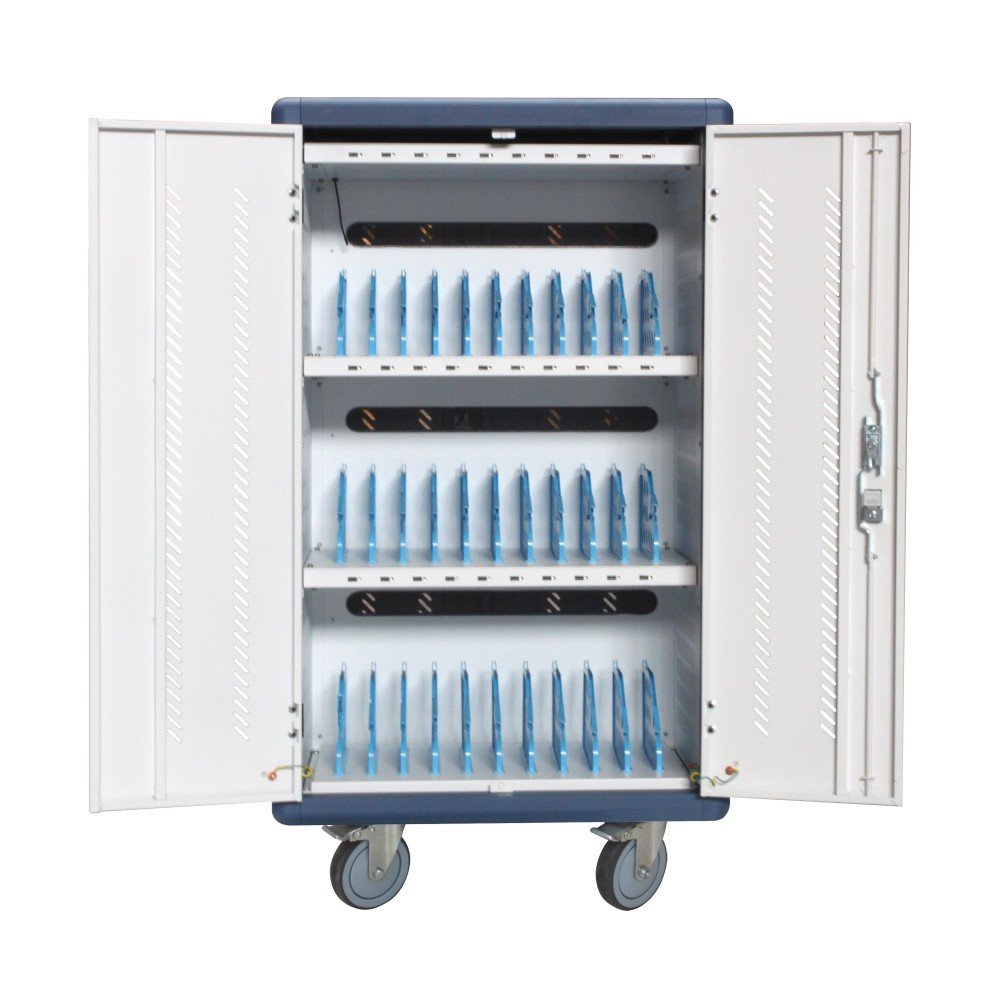 Techly I-CABINET-30DUTY Armadietto di ricarica per 30 tablet 30 porte USB 5V 30 prese AC