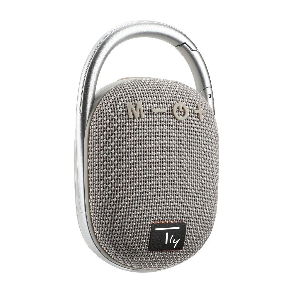 Techly ICASBL321GR Altoparlante Bluetooth 5.3, 5W, TWS, LED, USB MicroSD MP3, grigio
