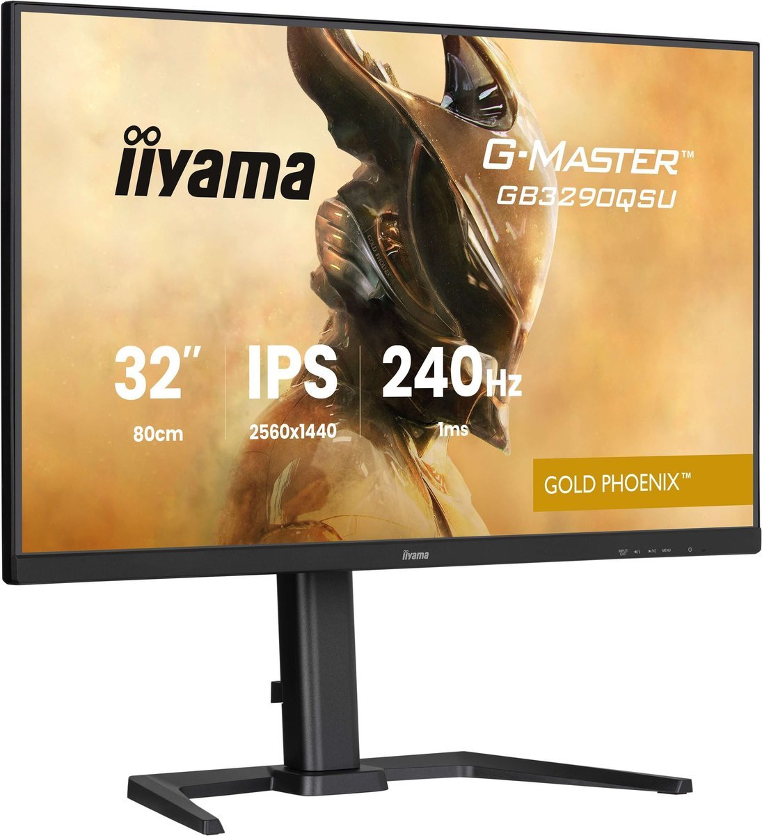 iiyama GB3290QSU-B1 Monitor da gioco G-Master 32" IPS QHD 240Hz 1ms 2xHDMI DP HUB USB 2x2W HAS