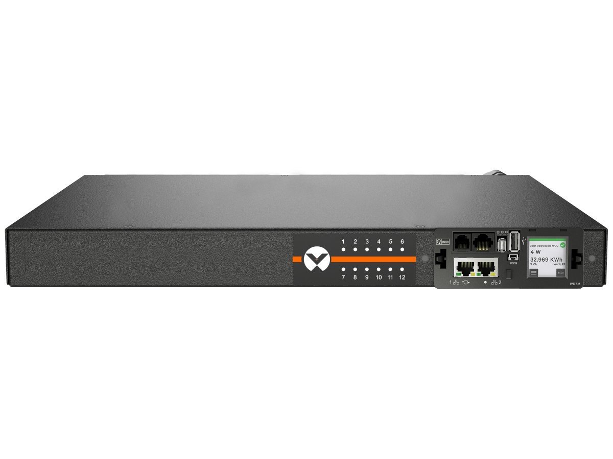 Vertiv Geist MUU5M1R5-12CF17-2C20A9H00-S unita di distribuzione dell'energia (PDU) 12 presa(e) AC 0U Nero