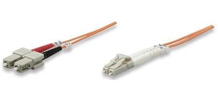 Intellinet 470353 cavo a fibre ottiche 1 m LC SC OM2 Multicolore, Arancione