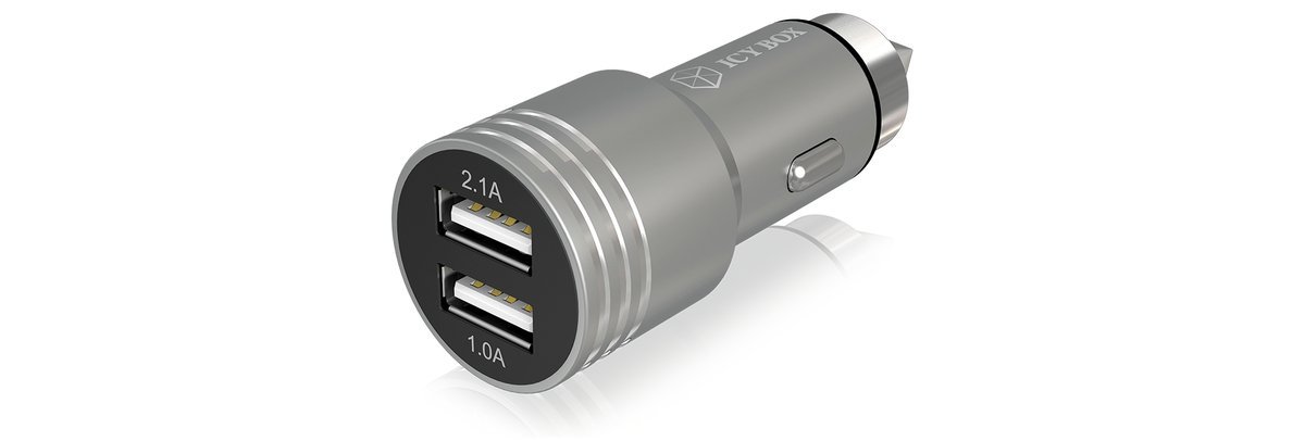 Icy Box IB-CH202 Car Charger con 2 porte USB