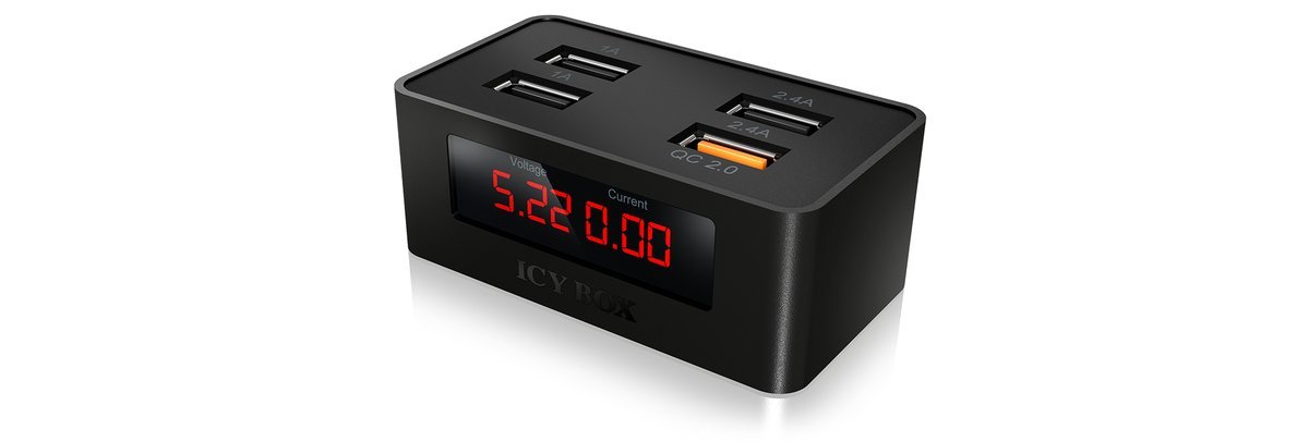 Icy Box IB-CH403 USB Fast Charger con 4 porte