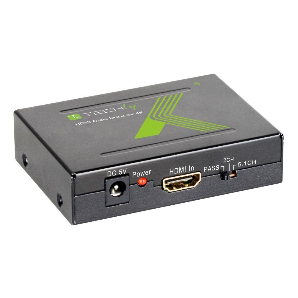 Techly IDATA HDMI-EA Estrazione audio SPDIF 5.1CH, Analogico RCA 2CH con HDMI 4K60Hz