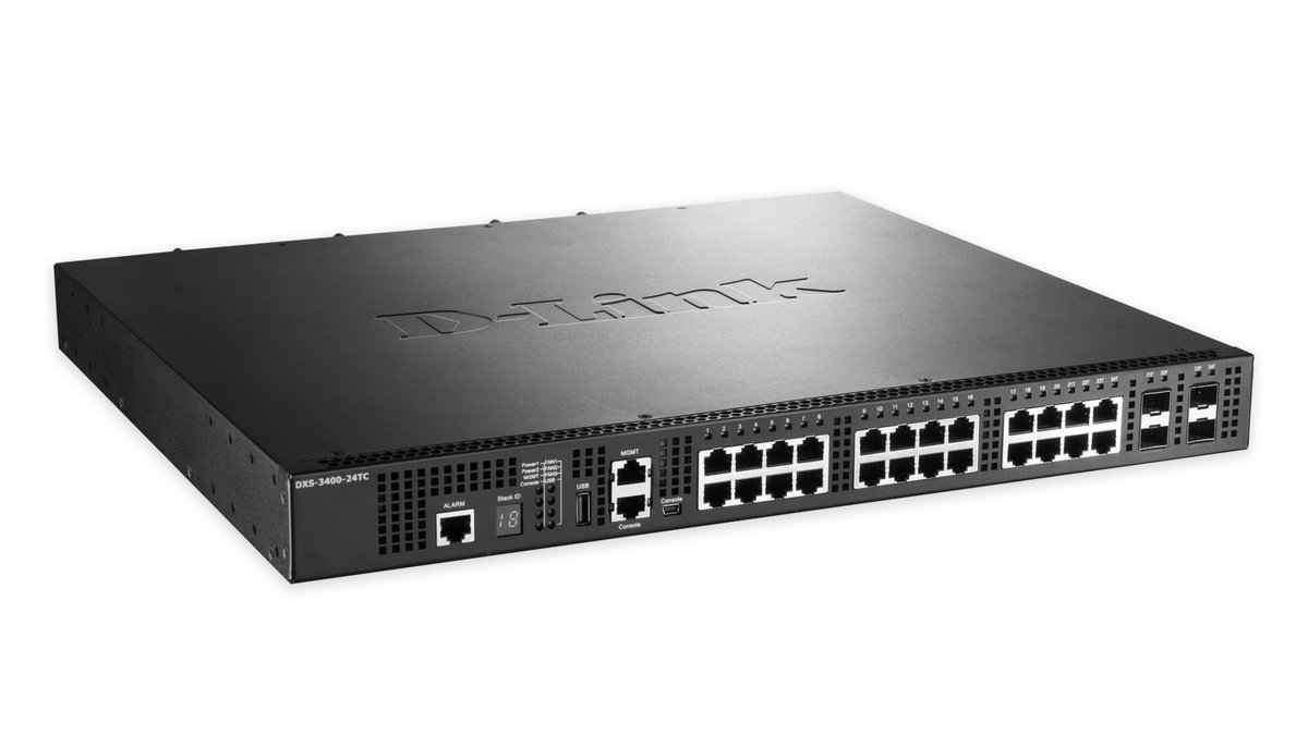 D-Link DXS-3400-24TC switch di rete Gestito L3 Gigabit Ethernet (10/100/1000) Nero