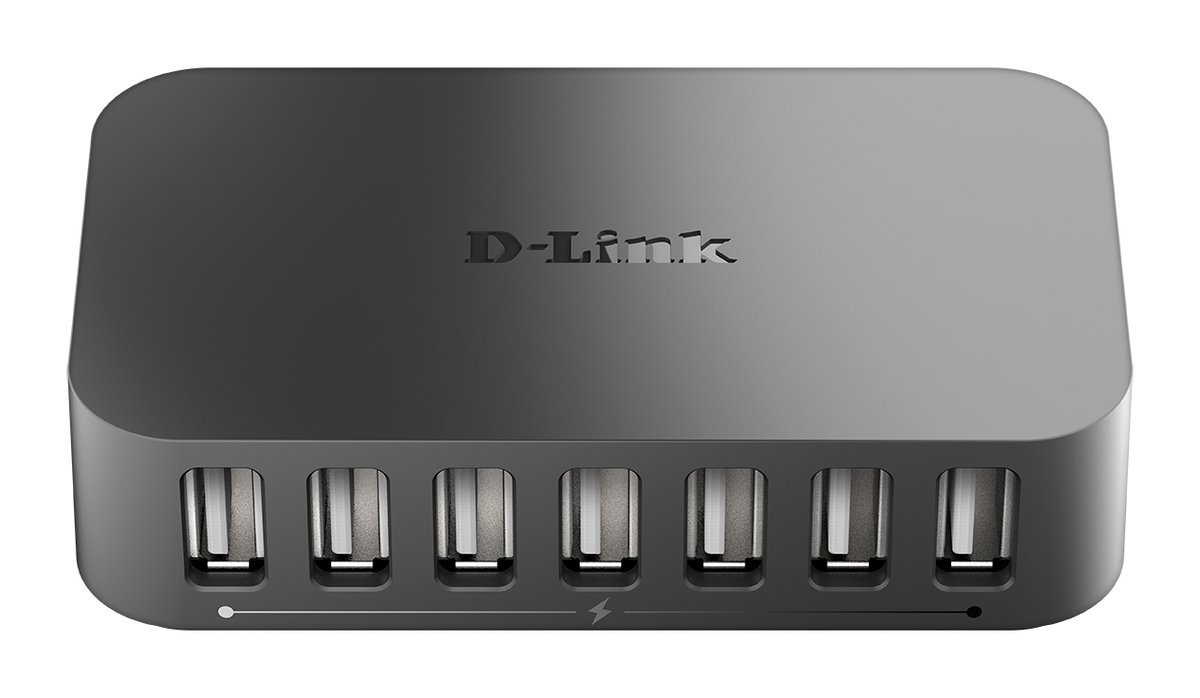 D-Link DUB-H7 USB 2.0 Type-B 480 Mbit/s Nero