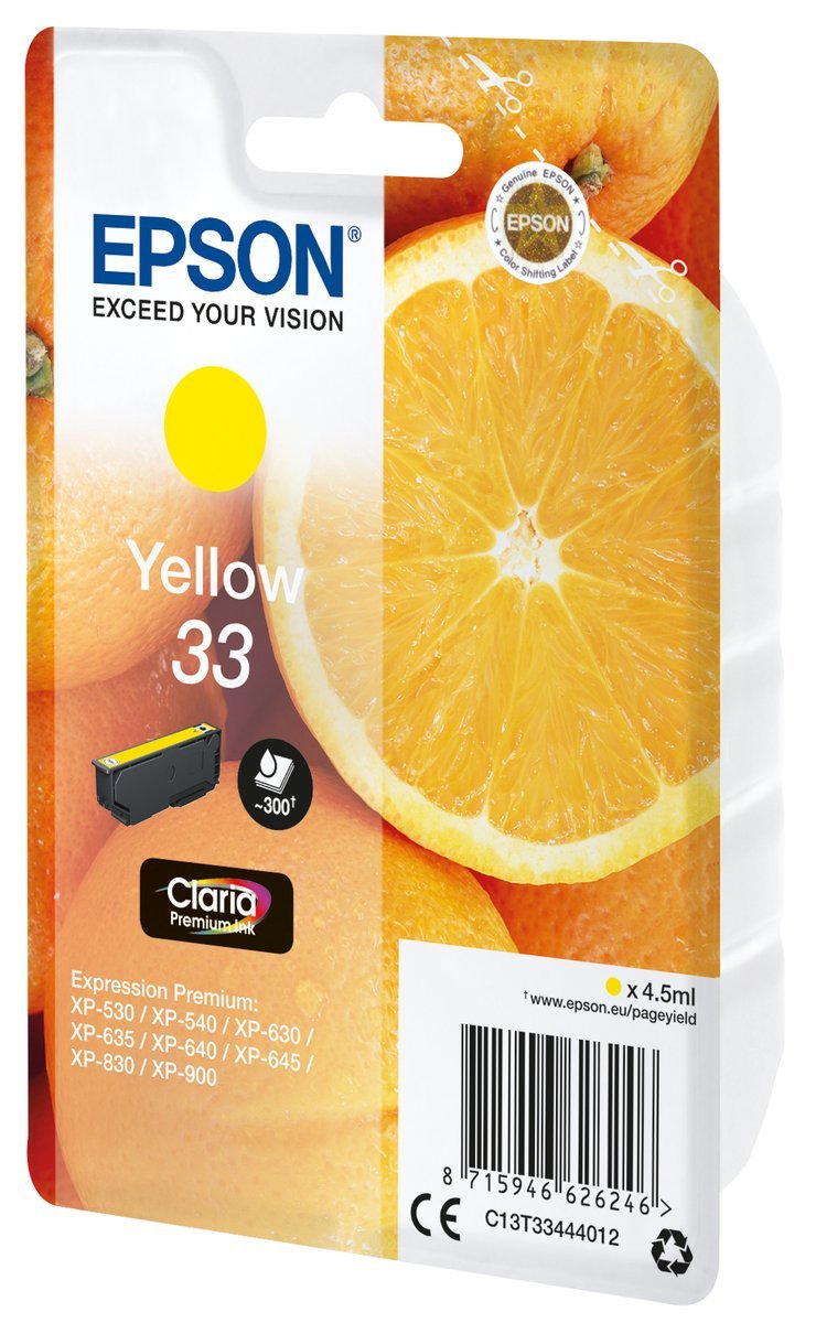 EPSON T33 CARTUCCIA INK GIALLO 4.5 ML 300 PAGINE