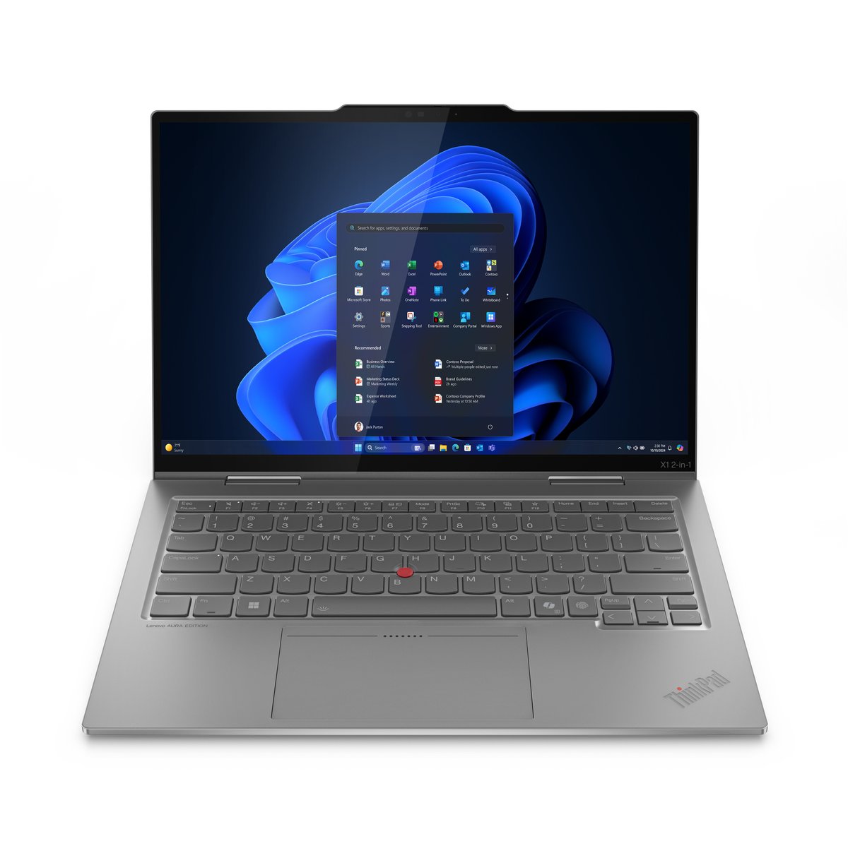 Lenovo ThinkPad X1 2-in-1 Gen 10 Aura Edition Intel Core Ultra 5 225U Ibrido (2 in 1) 35,6 cm (14") Touch screen WUXGA 16 GB LPDDR5x-SDRAM 512 GB SSD Wi-Fi 6E (