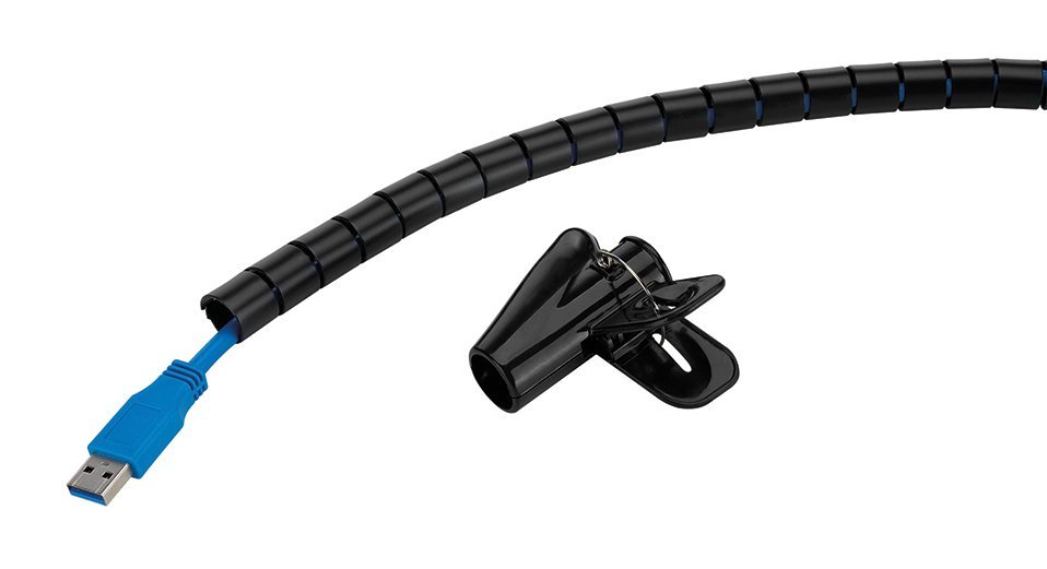 Neomounts ADS06-140BL organizer per cavi Scrivania Guaina intrecciata per cavi Nero 1 pz