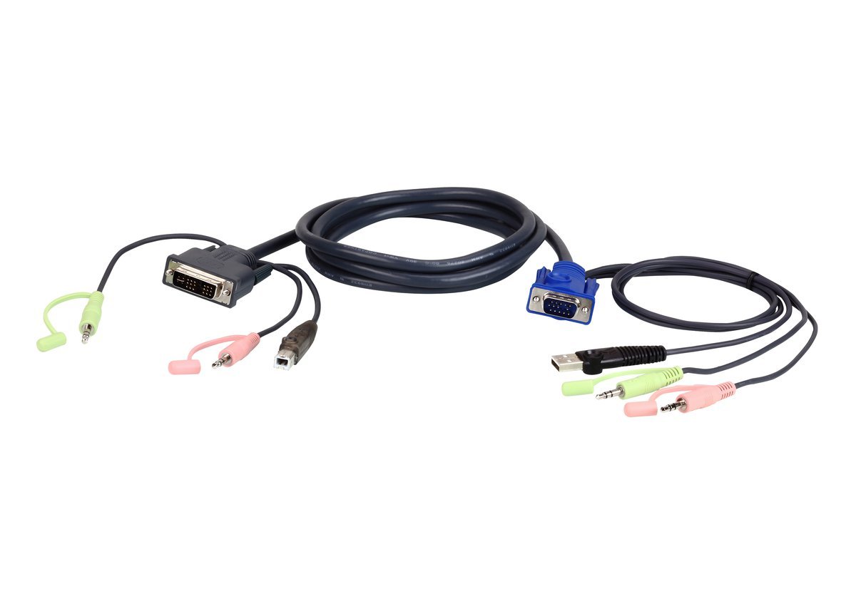 ATEN 2L-7DX2U - 1,8 m - VGA (D-Sub) …