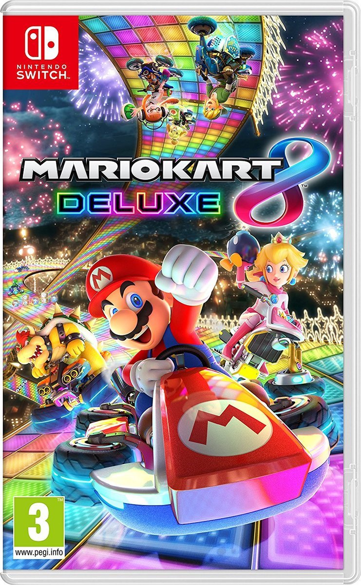 Switch Mario Kart 8 Deluxe - <ul> <li>Con Nintendo Switch, i fan potranno godersi la versione definitiva di Mario Kart 8 dove e quando vogliono, persino giocando in 8 in multiplayer locale</li> <li>Tutti i tuoi personaggi e circuiti preferiti della versione per Wii U fanno il loro ritorno, insieme a tutti i contenuti scaricabili</li> <li>E arrivano anche nuovi personaggi: il ragazzo e la ragazza Inkling di Splatoon, Re Boo, Tartosso e Bowser Junior! Inoltre, la modalit&agrave; bat